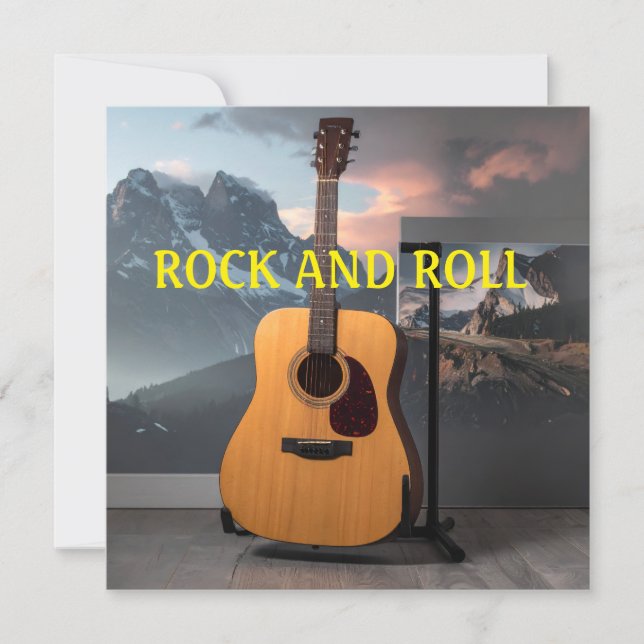 Convite Adesivos de Rock and Roll (Frente)