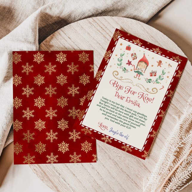 Convite Adeus da sua carta de elfo para uma garota (Criador carregado)