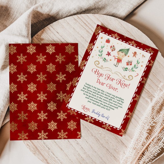 Convite Adeus da sua carta do elfo (Criador carregado)