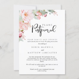 Convite Adiado Casamento - Cancelamento - Planos Adiados