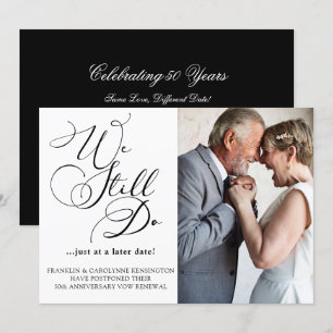 Convite Adiamento da Renovação de Voto de Aniversário Eleg