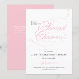 Convite Adiamento de Casamento de Segunda Oportunidade Ros