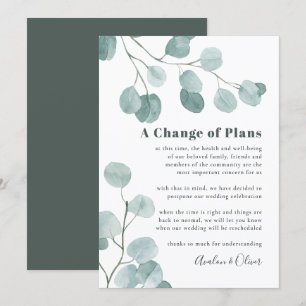 Convite Adiamento de Casamento Eucalyptus Dólar