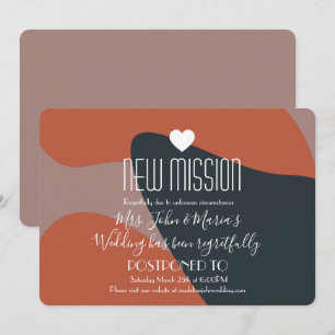 Convite Adiamento de Nova Missão de Abstrato Orgânico