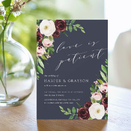 Convite Adiamento do Casamento Romance à Meia-Noite