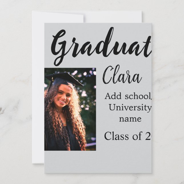 Convite Adição de gradação classe de nome de 20xx felgrats (Frente)