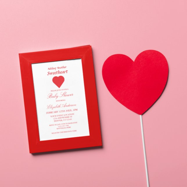 Convite Adicionando outro Chá de fraldas Sweetheart (Criador carregado)