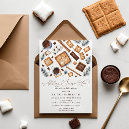 Convite Adicionando S'More Love Chá de fraldas neutro por