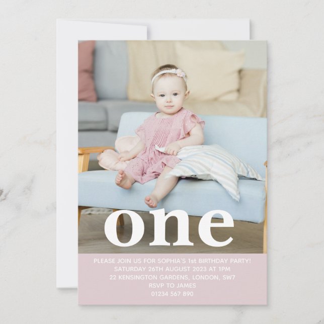 Convite Adicionar a sua própria fotografia Uma primeira Fe (Frente)