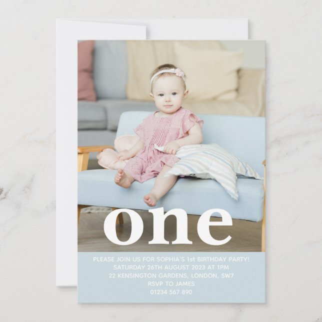 Convite Adicionar a sua própria fotografia Uma primeira Fe (Frente)