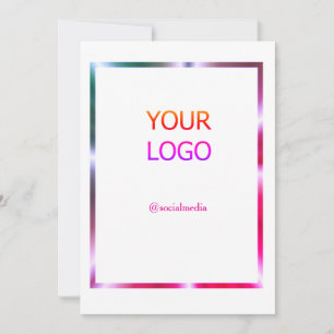 Convite adicionar logotipo personalizado borda rosa vermel