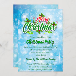 Convite Adicionar Nome Correspondente à festa azul de Nata