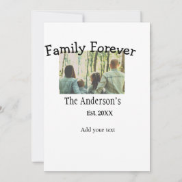 Convite Adicionar nome de família foto ano rusticidade fer