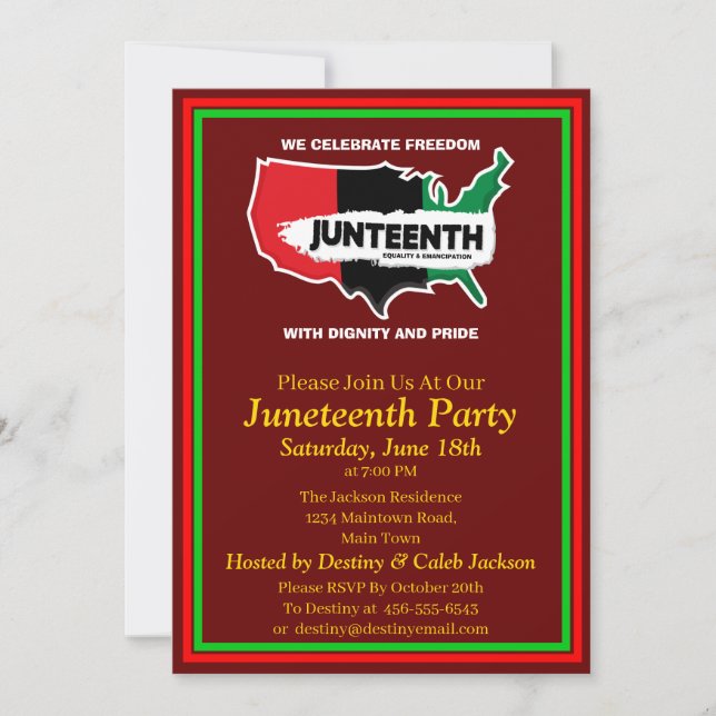 Convite Adicionar Nome Editar Texto Comemorar Junta Liberd (Frente)