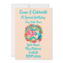 Adicionar Nome Festa de aniversário Azul da Coluna