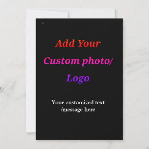 Convite adicionar personalizado sua foto logo seu texto mo