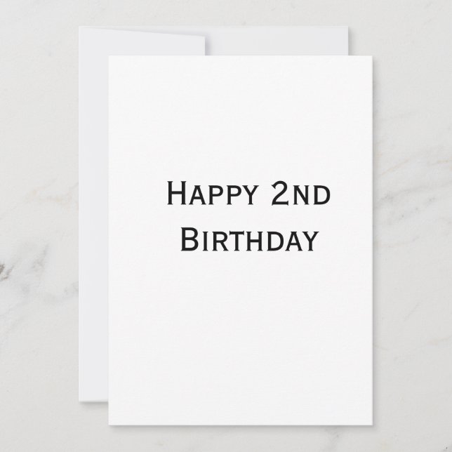 Convite adicionar texto personalizado feliz aniversário 2º (Frente)