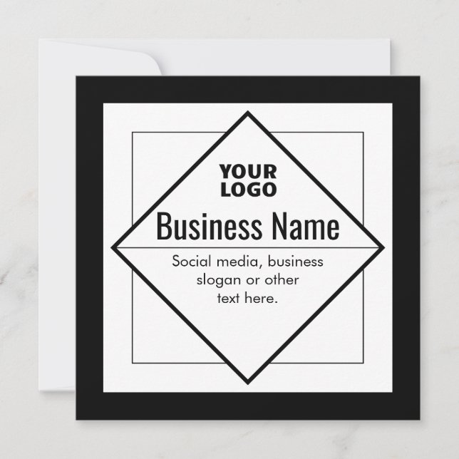 Convite Adicione o Seu Logotipo Modelo Personalizável (Frente)