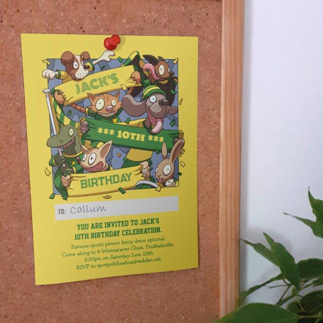 Convite Adicione Seu Nome Aniversário Ventiladores De Anim (Criador carregado)