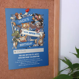 Convite Adicione seu nome Aniversário Ventiladores de anim