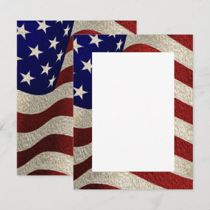 Convite Adicione Seu Próprio Texto Estrelas Listras Bandei