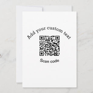 Convite Adicione seu texto personalizado código de barras