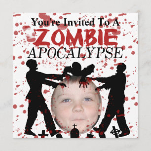 Convite Adicione Sua Foto A Uma Invasão De Apocalipse Zom