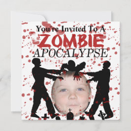 Convite Adicione Sua Foto A Uma Invasão De Apocalipse Zomb
