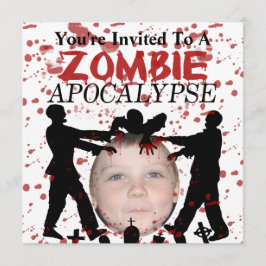 Convite Adicione Sua Foto A Uma Invasão De Apocalipse Zomb