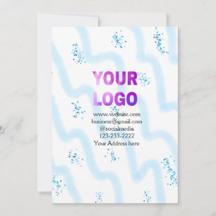 Convite Adicione sua imagem de texto de nome de logotipo s
