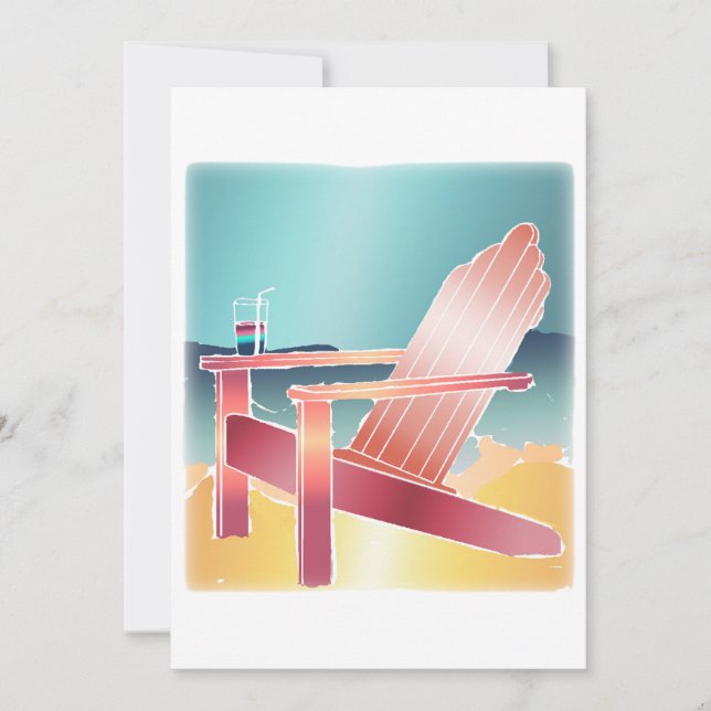 Convite Adirondack Beach, presidente de relaxamento (Frente)