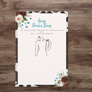 Convite Adivinha o jogo do Chá de panela Rustic Boho