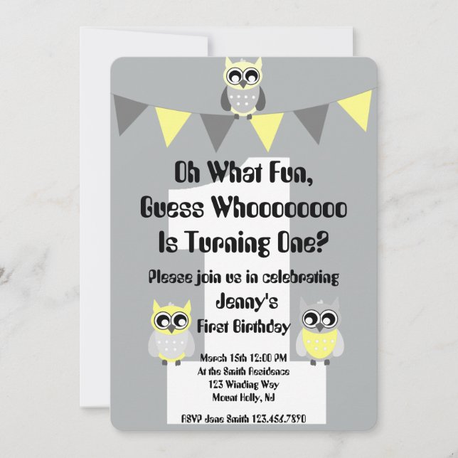 Convite Adivinha quem é um? (Frente)