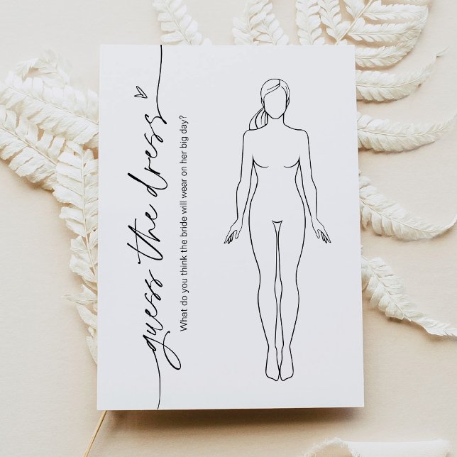 Convite Adivinhem O Jogo Do Chá de panela De Vestido. Cart (Criador carregado)