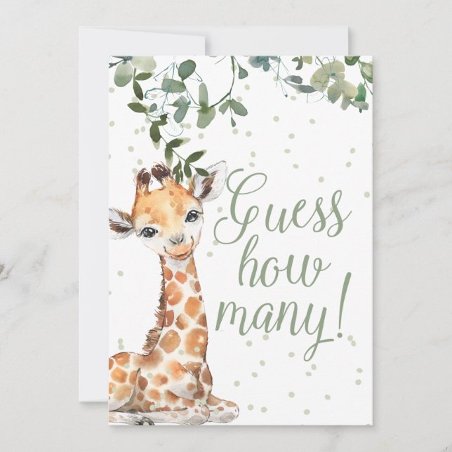 Convite Adivinhem quantos Posters Chá de fraldas pequenos (Frente)