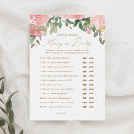 Convite Adivinhem quem Mamãe ou jogo de Chá de fraldas do 