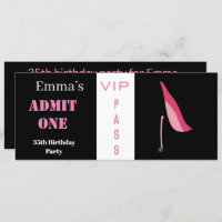 Admissão - Mulher-Tíquete Elegante Preto-Rosa