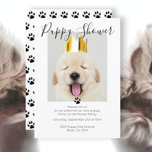 Convite Adoção de Cão Personalizado Cachorro Chá