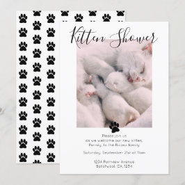 Convite Adoção Personalizada de Gato Personalizada de Gota