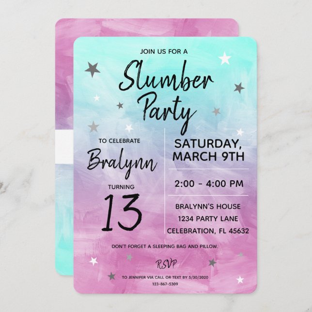 Convite Adolescente Rapariga Maravilha de Aniversário (Frente/Verso)