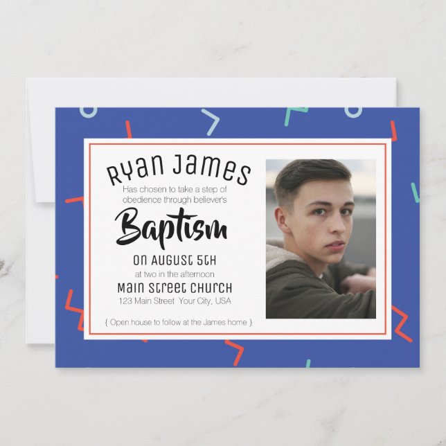 Convite Adolescente Retroativo/Batismo Adolescente (Frente)