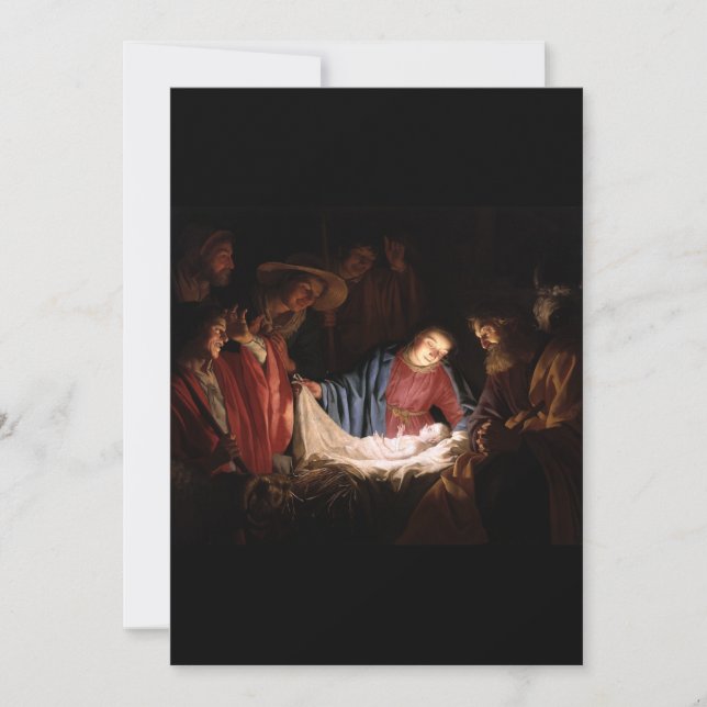 Convite Adoração dos Pastores por Honthorst (Frente)