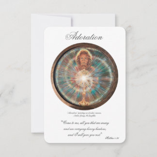 Convite Adoration, Act of Spiritual Communion, Prayer Card