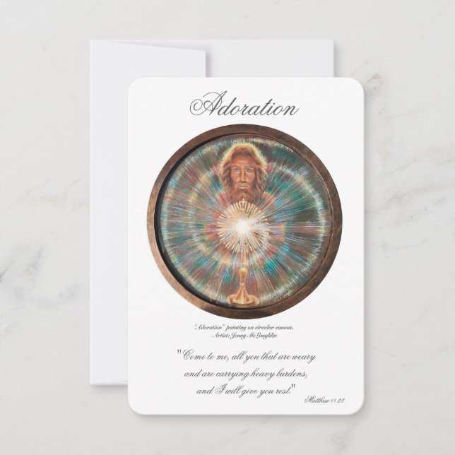 Convite Adoration, Act of Spiritual Communion, Prayer Card (Frente)