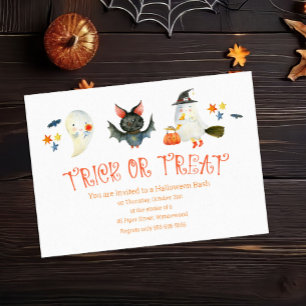 Convite Adoráveis Amigos "Trick or Tratat" Halloween