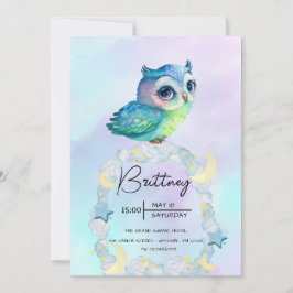 Convite Adorável à Festa de aniversário Coruja