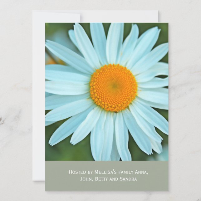 Convite Adorável, convidando o casamento das flores de mar (Verso)