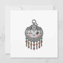 Adorável Kawaii Amazigh Prata Marroquina BrincosAd
