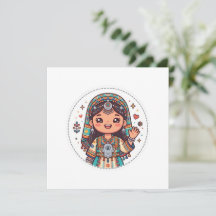 Adorável Mulher Marroquina Amazigue Kawaii com Kha