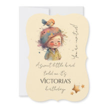 Adorável Pastel Neutro Gilrl Pássaros Estrelas Inf